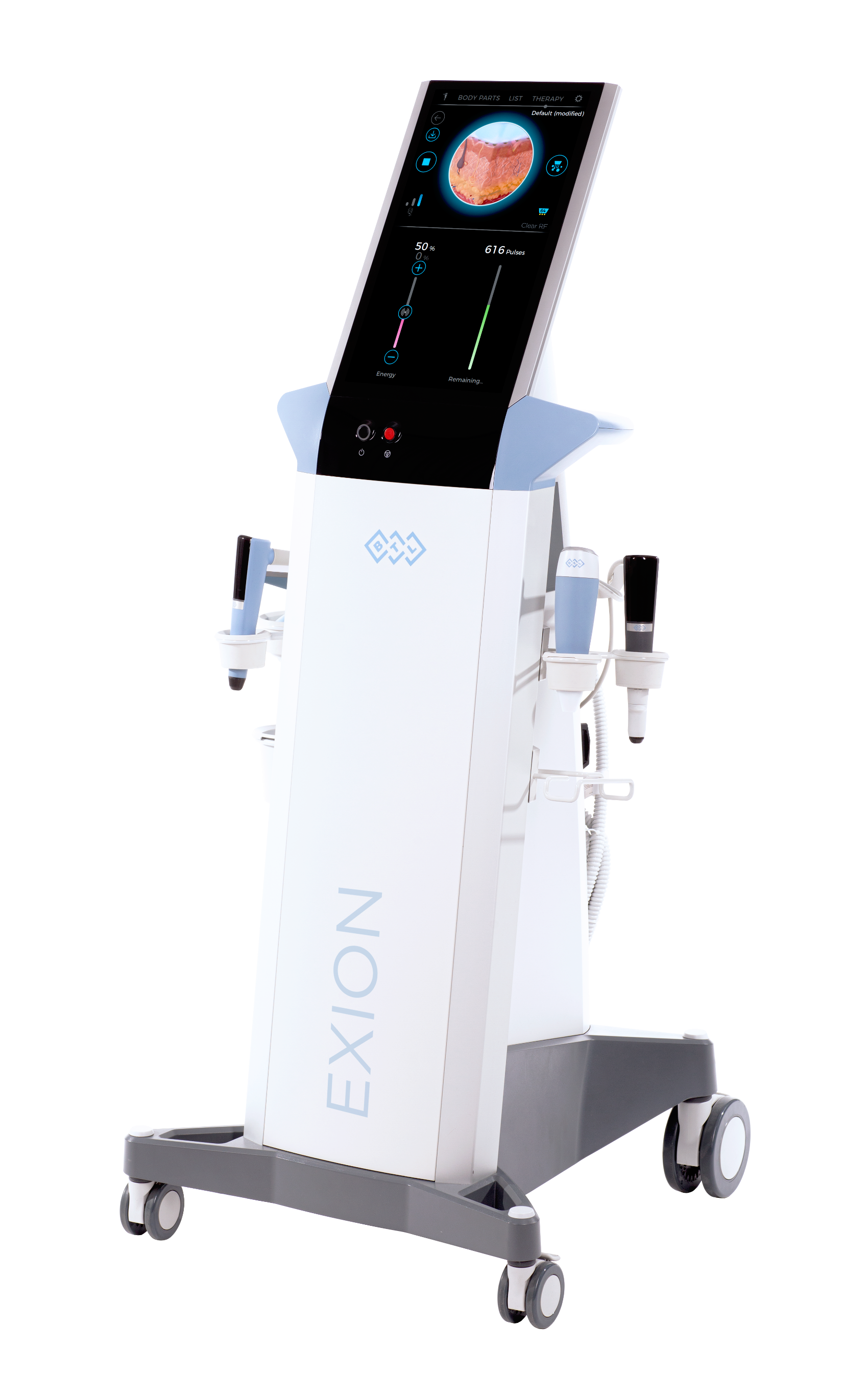 Equipamento EXION — Clínica de Nutrição do Porto Equipamento EXION de radiofrequência monopolar para tratamento de gordura localizada e flacidez da pele.